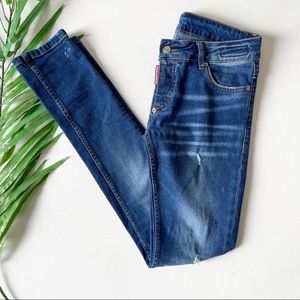 DSQUARED2 DENIM DISTRESSED SLIM JEANS